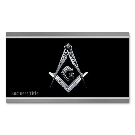 Masonic Minds (Silvery) Magnetische Visitenkarte (Vorderseite)