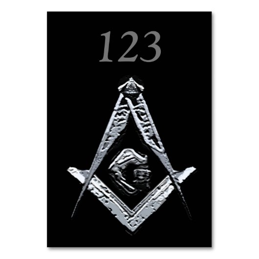Masonic Minds (Silvery) Tischnummer (Rückseite)
