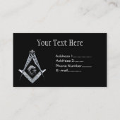 Masonic Minds (Silvery) Visitenkarte (Rückseite)