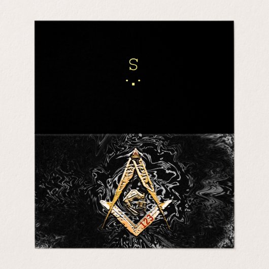 Masonic Minds (Swish) Visitenkarten (Außenseite Aufgefaltet)