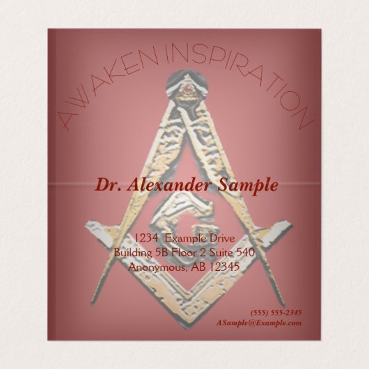 Masonic Minds (Swish) Visitenkarten (Innenseite Aufgefaltet)