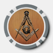 Masonic Minds (Wooded) Pokerchips (Rückseite)