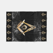 Masonic Minds (YellowSwish) Fleecedecke (Vorderseite (Horizontal))