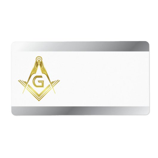 Masonic Name Tag Stickers und Labels (Vorne)