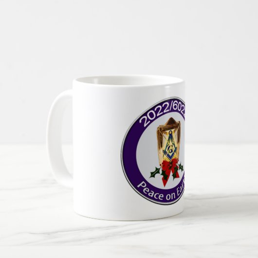 Masonic New Years Tasse (Vorderseite Links)