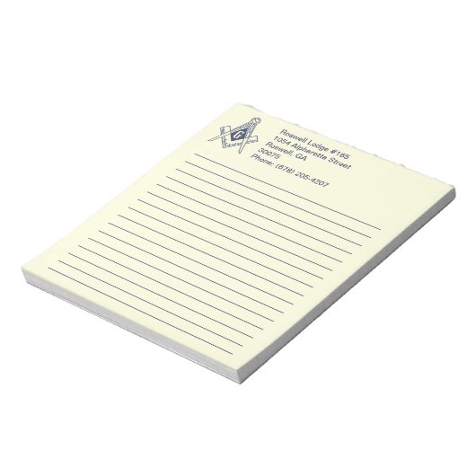 Masonic Note Pad Notizblock (Rotiert)