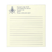 Masonic Note Pad Notizblock (Vorderseite)