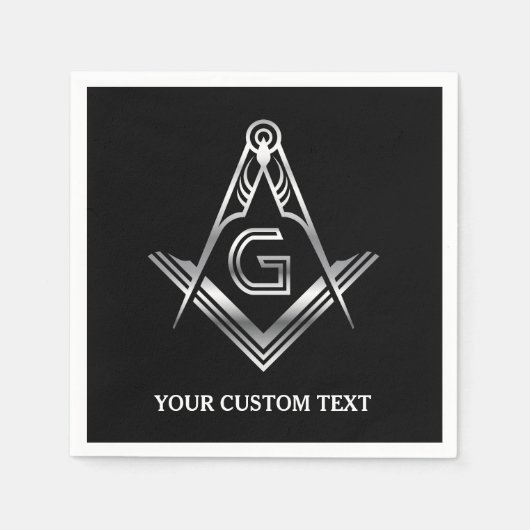 Masonic Party Supplies | Personalisiert Napkins Serviette (Vorderseite)