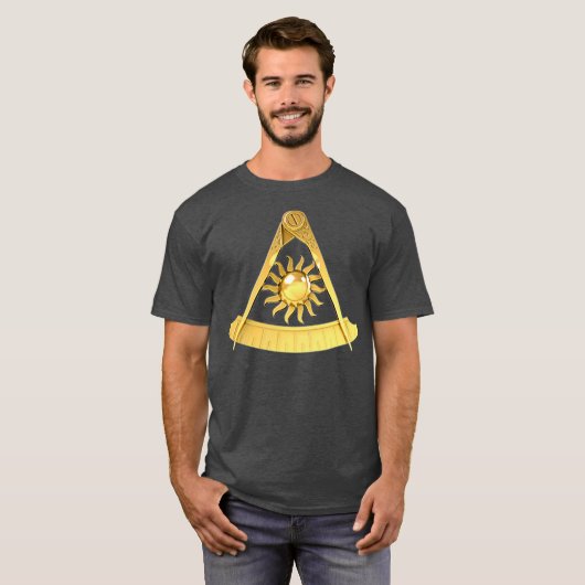 Masonic Past Master Emblem Jewel No Square T-Shirt (Vorne ganz)
