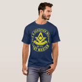 Masonic Past Master F AM Square Compass T-Shirt (Vorne ganz)
