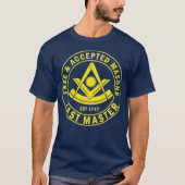 Masonic Past Master F AM Square Compass T-Shirt (Vorderseite)
