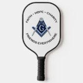 Masonic Pickelball Paddle Blue (Rückseite)