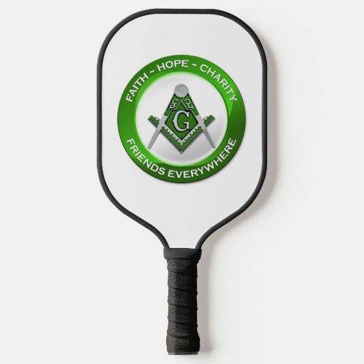 Masonic Pickleball Paddle Green (Vorderseite)