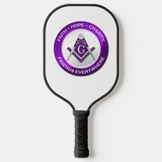 Masonic Pickleball Paddle Purple (Vorderseite)