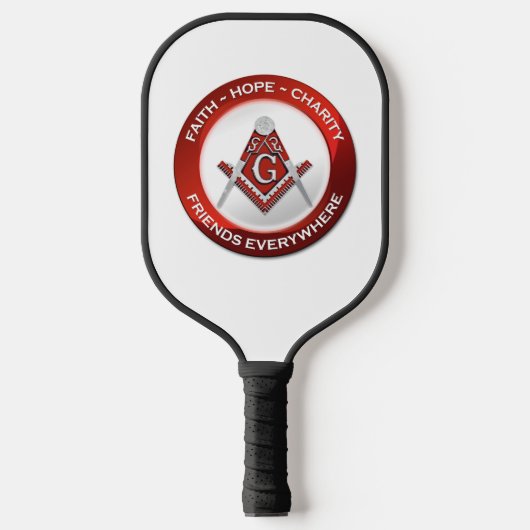 Masonic Pickleball Paddle Red (Vorderseite)