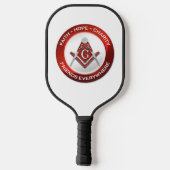 Masonic Pickleball Paddle Red (Rückseite)