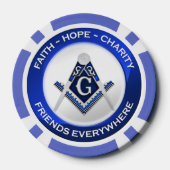 Masonic Piker Poker Chips Blue (Rückseite)