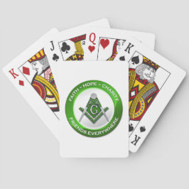 Masonic Playing Cards Green Spielkarten