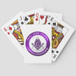Masonic Playing Cards Purple Spielkarten
