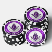 Masonic Poker Chip Purple (Stapel)