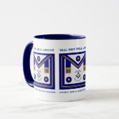 Masonic Real Men tragen Schürze MM Tasse (Vorderseite Links)