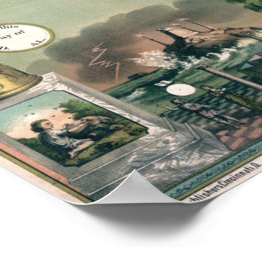 Masonic Register 1876 Poster (Ecke)