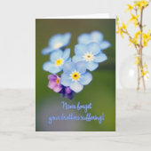 Masonic Remembrance Day - Wood Vergiss-me-nicht Karte (Gelbe Blume)