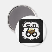 Masonic Route 66 Schild Magnet (Vorderseite/Rückseite)