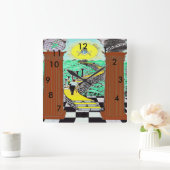 Masonic Shriner Wall Clock Quadratische Wanduhr (Zuhause)