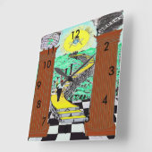 Masonic Shriner Wall Clock Quadratische Wanduhr (Winkel)