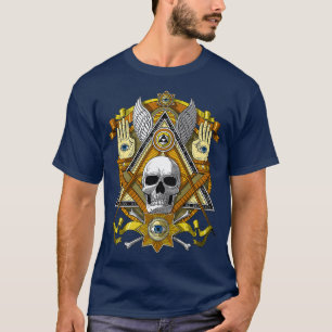 Masonic Skull Freemason Illuminati Auge Esoterie T-Shirt