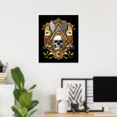 Masonic Skull Poster (Heimbüro)