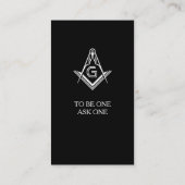 Masonic Square & Compass Business Cards, Freemason Visitenkarte (Rückseite)