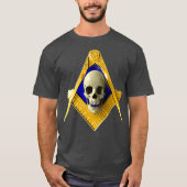 Masonic Square Compass Skull Freemason T-Shirt (Vorderseite)