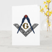 Masonic Square und Compass Karte (Gelbe Blume)
