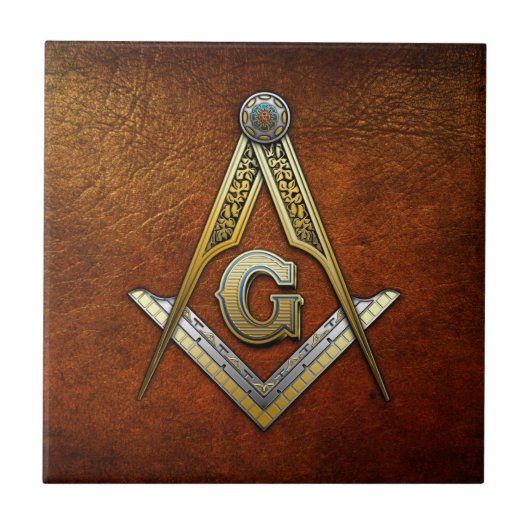 Masonic Square und Compasses Fliese (Vorderseite)