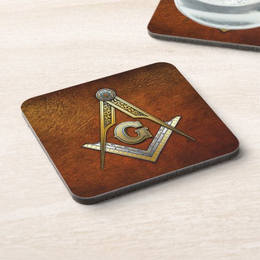 Masonic Square und Compasses Getränkeuntersetzer (Linke Seite)