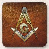Masonic Square und Compasses Getränkeuntersetzer (Vorderseite)
