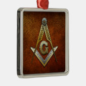 Masonic Square und Compasses Ornament Aus Metall (Rechts)