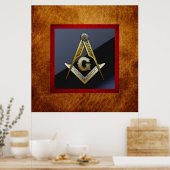 Masonic Square und Compasses Poster (Küche)