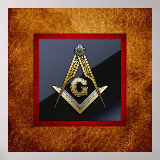 Masonic Square und Compasses Poster (Vorne)