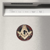Masonic Squre & Compasses Buttons Magnet (In Situ (Geschirrspüler))