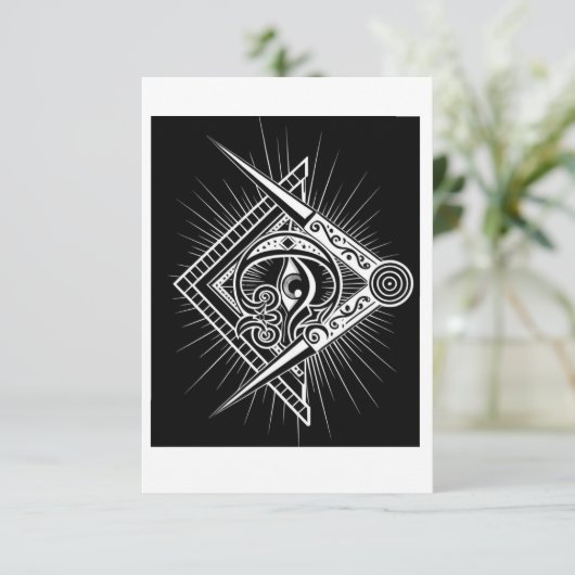 Masonic Style Postkarte (Stehend Vorderseite)