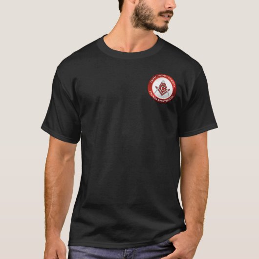 Masonic Tee Shirt Red (Vorderseite)