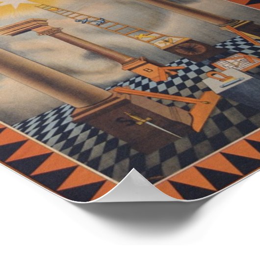 Masonic Tracing Board - Einstieg in den Lehrling Poster (Ecke)