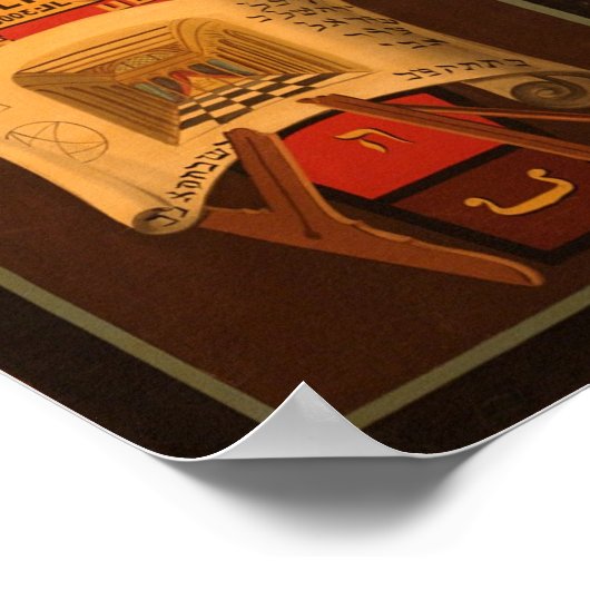 Masonic Tracing Board - Master Mason 2 Poster (Ecke)