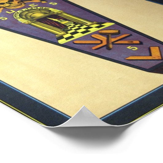 Masonic Tracing Board - Master Mason Poster (Ecke)