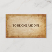 Masonic-Visitenkartenvorlage | Rustikales Pergamen Visitenkarte (Rückseite)