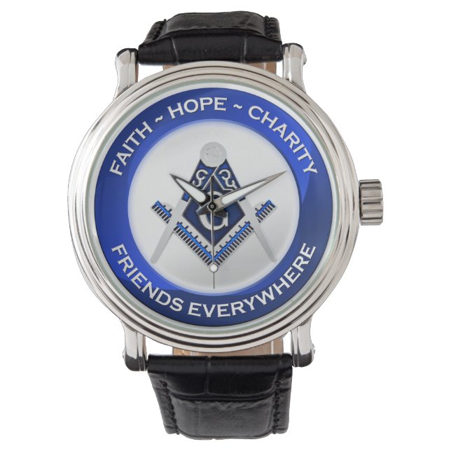 Masonic Wall Clock Armbanduhr (Vorderseite)