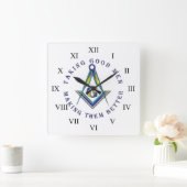 Masonic Wall Clock Quadratische Wanduhr (Zuhause)